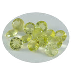 Lemon Quartz 1PC Large 10x10 MM Round Faceted Yellow Shine Semi Precious Loose Gemstones