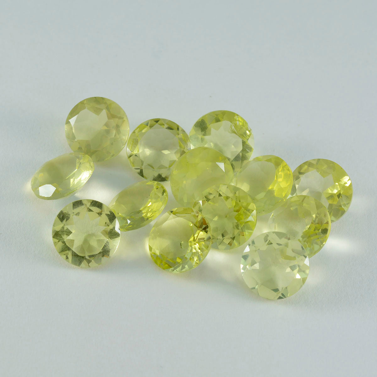 Lemon Quartz 1PC Large 11x11 MM Round Faceted Yellow Fine Semi Precious Gems