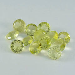 Lemon Quartz 1PC Large 11x11 MM Round Faceted Yellow Fine Semi Precious Gems