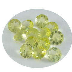 Lemon Quartz 1PC Large 11x11 MM Round Faceted Yellow Fine Semi Precious Gems