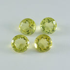 Lemon Quartz 1PC Chunky 14x14 MM Round Faceted Yellow Genuine Semi Precious Loose Gemstones