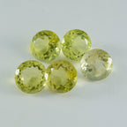 Lemon Quartz 1PC Chunky 15x15 MM Round Faceted Yellow Superior Semi Precious Gems