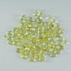 Lemon Quartz 10PC Tiny 4x4 MM Round Faceted Yellow Brilliant Semi Precious Loose Gems