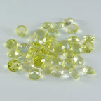 Lemon Quartz 10PC Tiny 5x5 MM Round Faceted Yellow Sparkling Semi Precious Loose Gemstone