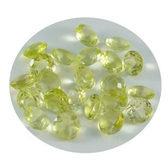Lemon Quartz 1PC Tiny 6x6 MM Round Faceted Yellow Polished Semi Precious Loose Gemstones