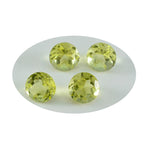 Lemon Quartz 1PC Small 8x8 MM Round Faceted Yellow Luster Semi Precious Loose Gems