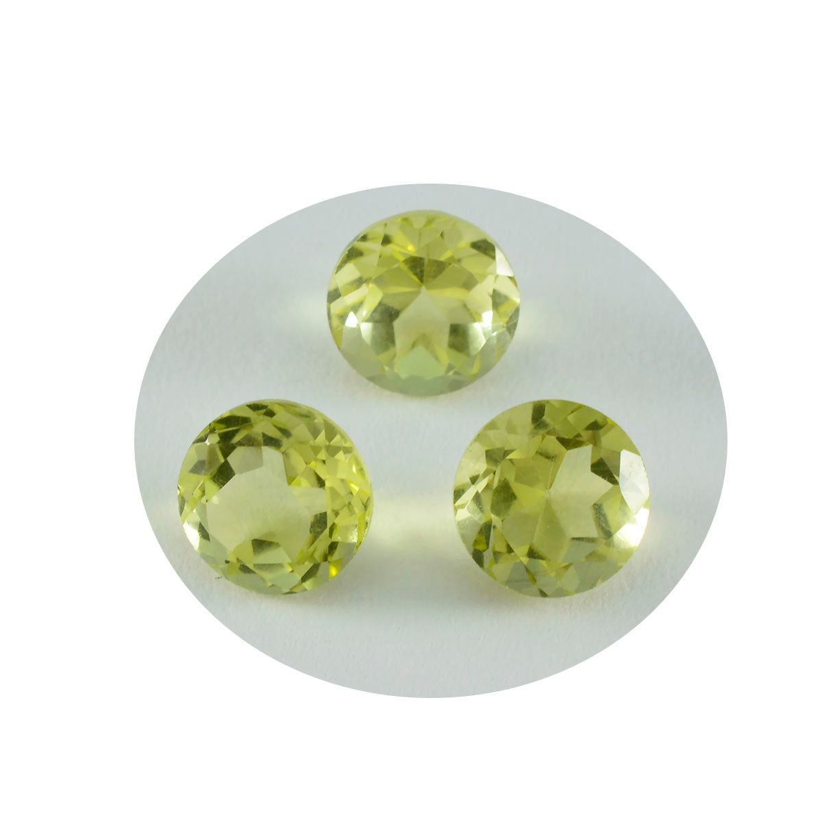Lemon Quartz 1PC Medium 9x9 MM Round Faceted Yellow Lustrous Semi Precious Loose Gemstone Второстепенное изображение товара