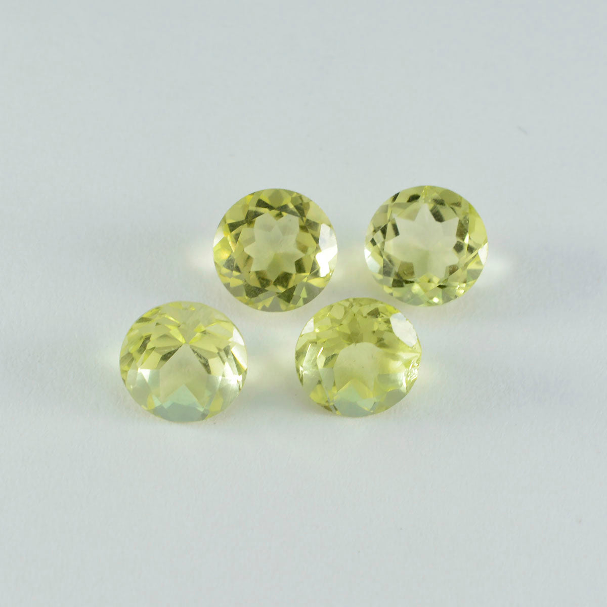 Lemon Quartz 1PC Large 10x10 MM Round Faceted Yellow Shine Semi Precious Loose Gemstones
