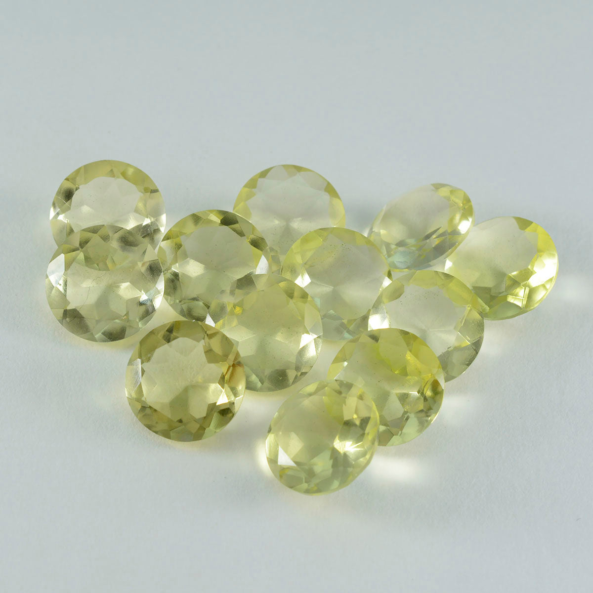 Lemon Quartz 1PC Large 12x12 MM Round Faceted Yellow High Quality Semi Precious Loose Gems