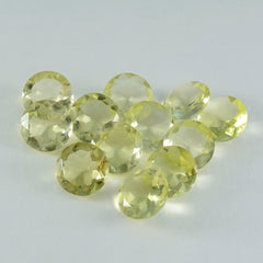 Lemon Quartz 1PC Large 12x12 MM Round Faceted Yellow High Quality Semi Precious Loose Gems