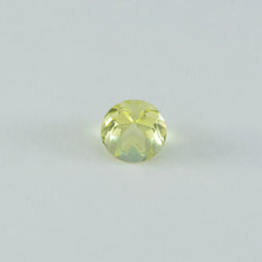 Lemon Quartz 1PC Chunky 14x14 MM Round Faceted Yellow Genuine Semi Precious Loose Gemstones