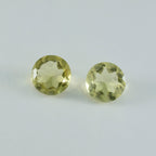 Lemon Quartz 1PC Chunky 15x15 MM Round Faceted Yellow Superior Semi Precious Gems