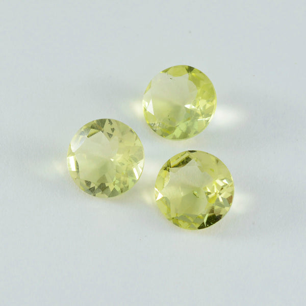 Lemon Quartz 1PC Chunky 16x16 MM Round Faceted Yellow Pure Semi Precious Loose Gems