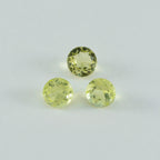 Lemon Quartz 1PC Small 8x8 MM Round Faceted Yellow Luster Semi Precious Loose Gems
