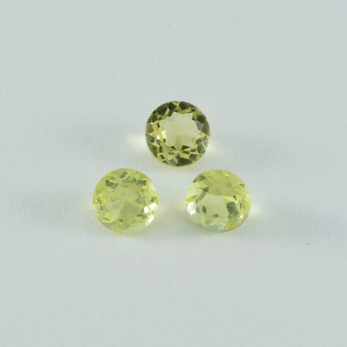 Lemon Quartz 1PC Small 8x8 MM Round Faceted Yellow Luster Semi Precious Loose Gems