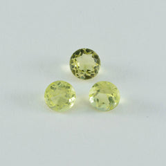 Lemon Quartz 1PC Small 8x8 MM Round Faceted Yellow Luster Semi Precious Loose Gems