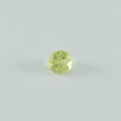 Lemon Quartz 1PC Medium 9x9 MM Round Faceted Yellow Lustrous Semi Precious Loose Gemstone