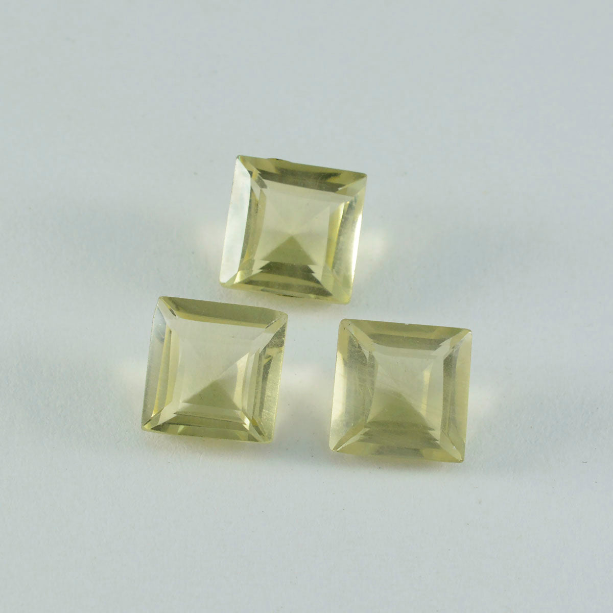 Lemon Quartz 1PC Large 12x12 MM Square Faceted Yellow High Quality Semi Precious Loose Gems