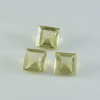 Lemon Quartz 1PC Large 12x12 MM Square Faceted Yellow High Quality Semi Precious Loose Gems