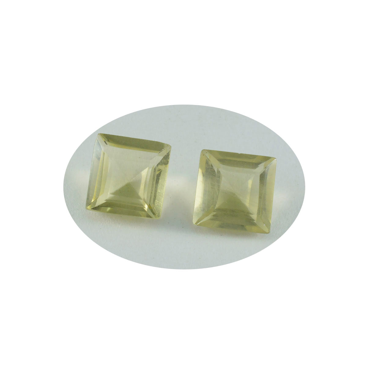 Lemon Quartz 1PC Large 12x12 MM Square Faceted Yellow High-Quality Semi Precious Loose Gems Secundaire afbeelding