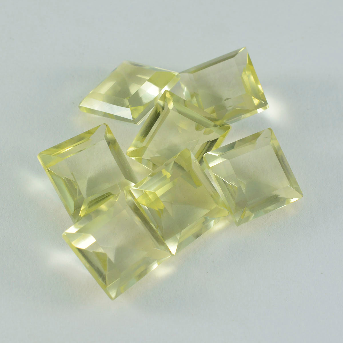 Lemon Quartz 1PC Chunky 16x16 MM Square Faceted Yellow Pure Semi Precious Loose Gems Hoofdafbeelding