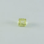 Lemon Quartz 1PC Small 7x7 MM Square Faceted Yellow Splendid Semi Precious Gems