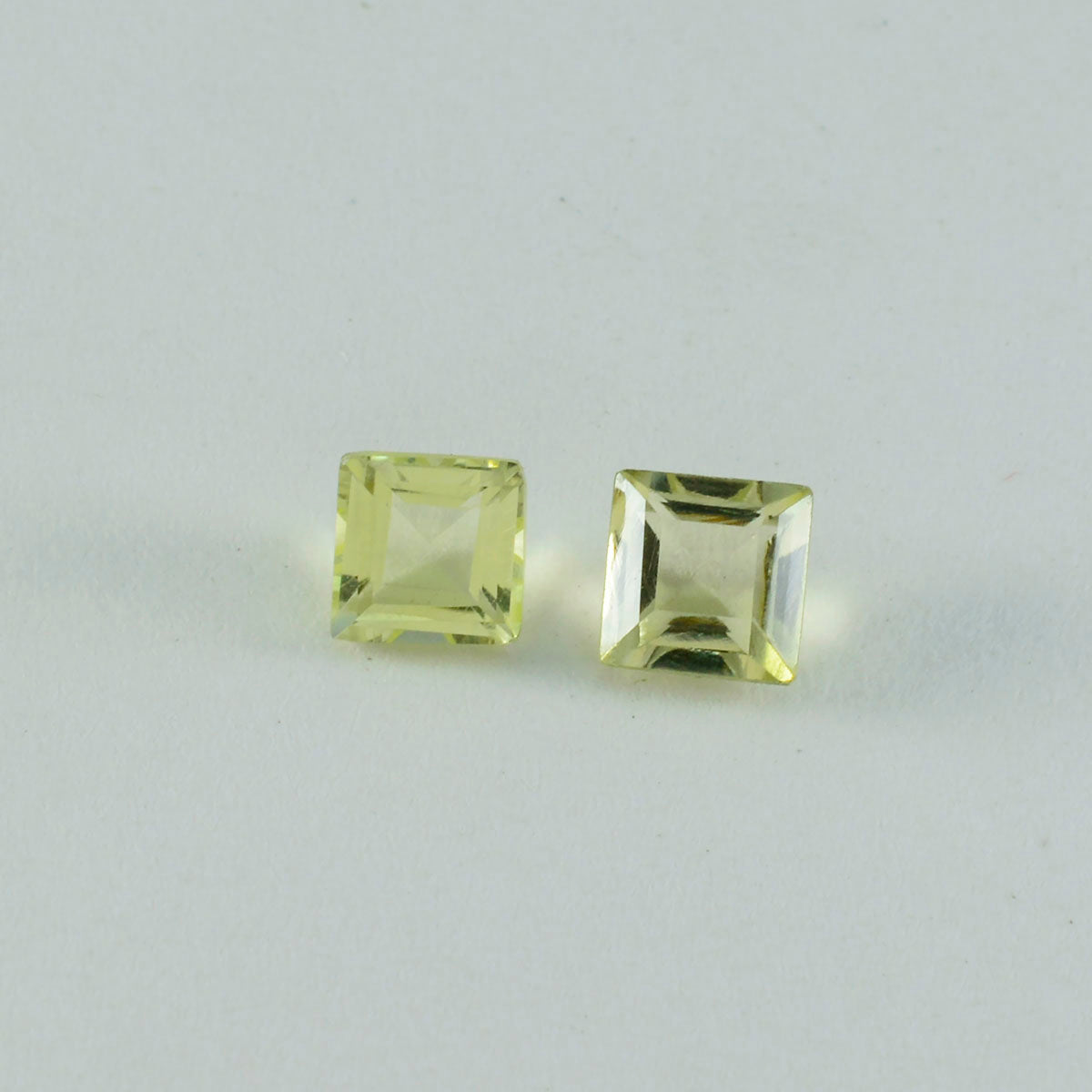 Lemon Quartz 1PC Medium 9x9 MM Square Faceted Yellow Lustrous Semi Precious Loose Gemstone