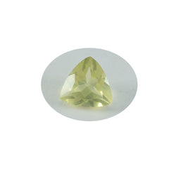 Lemon Quartz 1PC Large 10x10 MM Triangle Faceted Yellow Shine Semi Precious Loose Gemstones