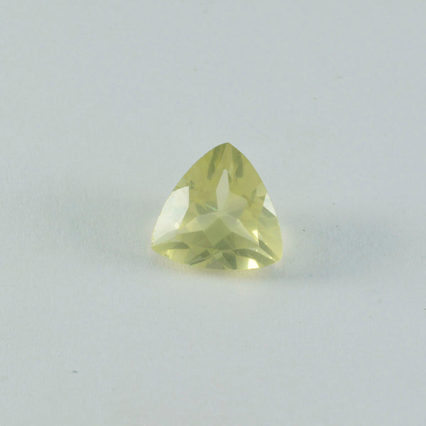 Lemon Quartz 1PC Large 12x12 MM Triangle Faceted Yellow High Quality Semi Precious Loose Gems