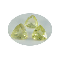 Lemon Quartz 1PC Small 7x7 MM Triangle Faceted Yellow Splendid Semi Precious Gems