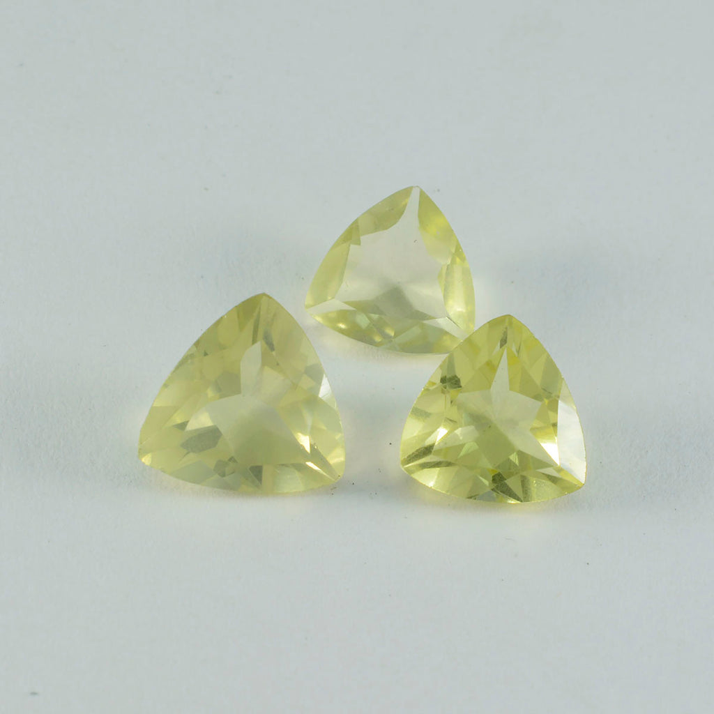 Lemon Quartz 10PC Tiny 5x5 MM Triangle Faceted Yellow Sparkling Semi Precious Loose Gemstone