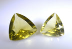 Lemon Quartz 1PC Medium 9x9 MM Triangle Faceted Yellow Lustrous Semi Precious Loose Gemstone