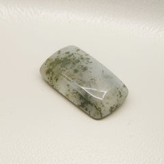 Moss Agate 10PC Tiny 4x8 MM Baguette Cabochon Green Lustrous semi Precious Loose Gemstone