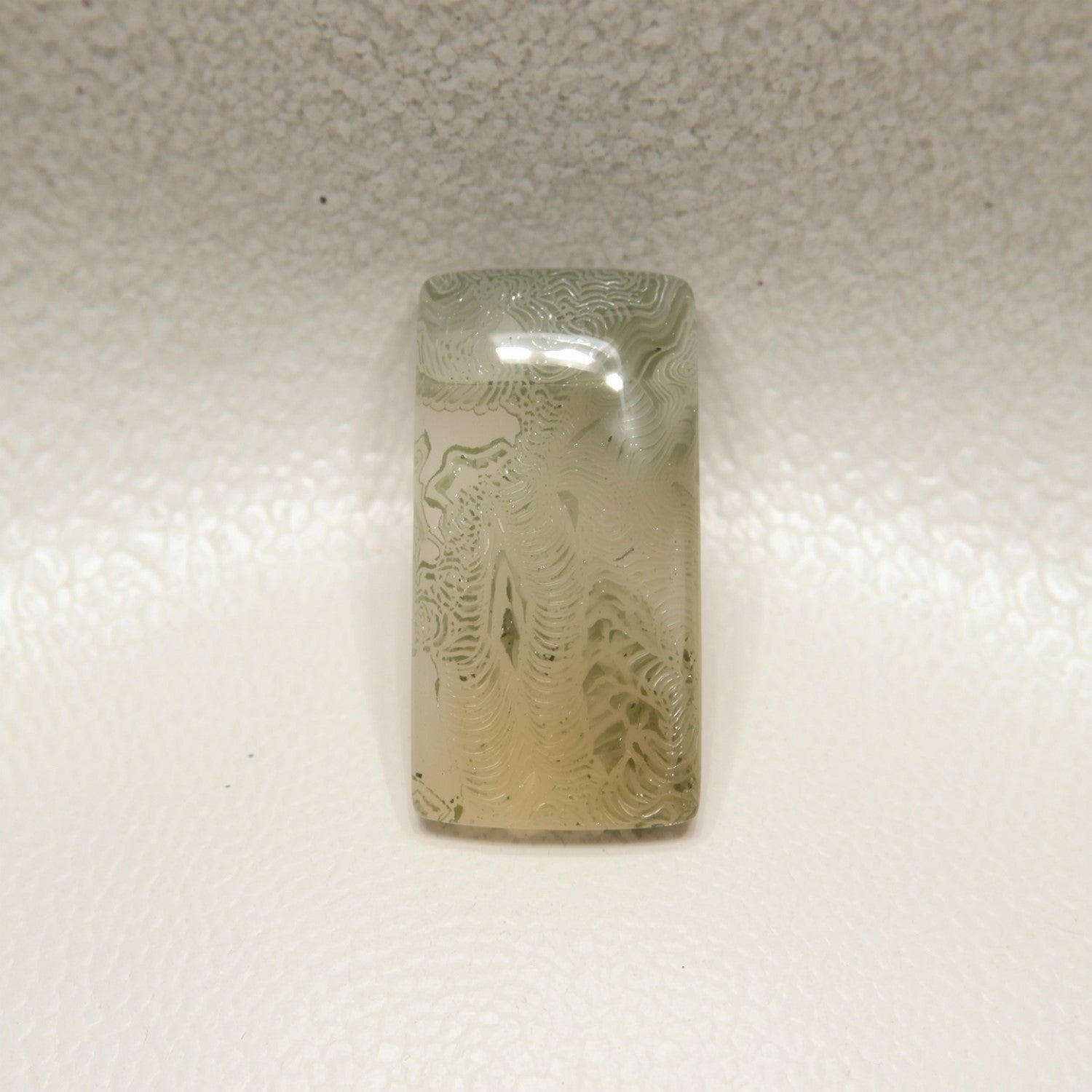 Moss Agate 1PC Small 5x10 MM Baguette Cabochon Green Shine semi Precious Loose Gemstones