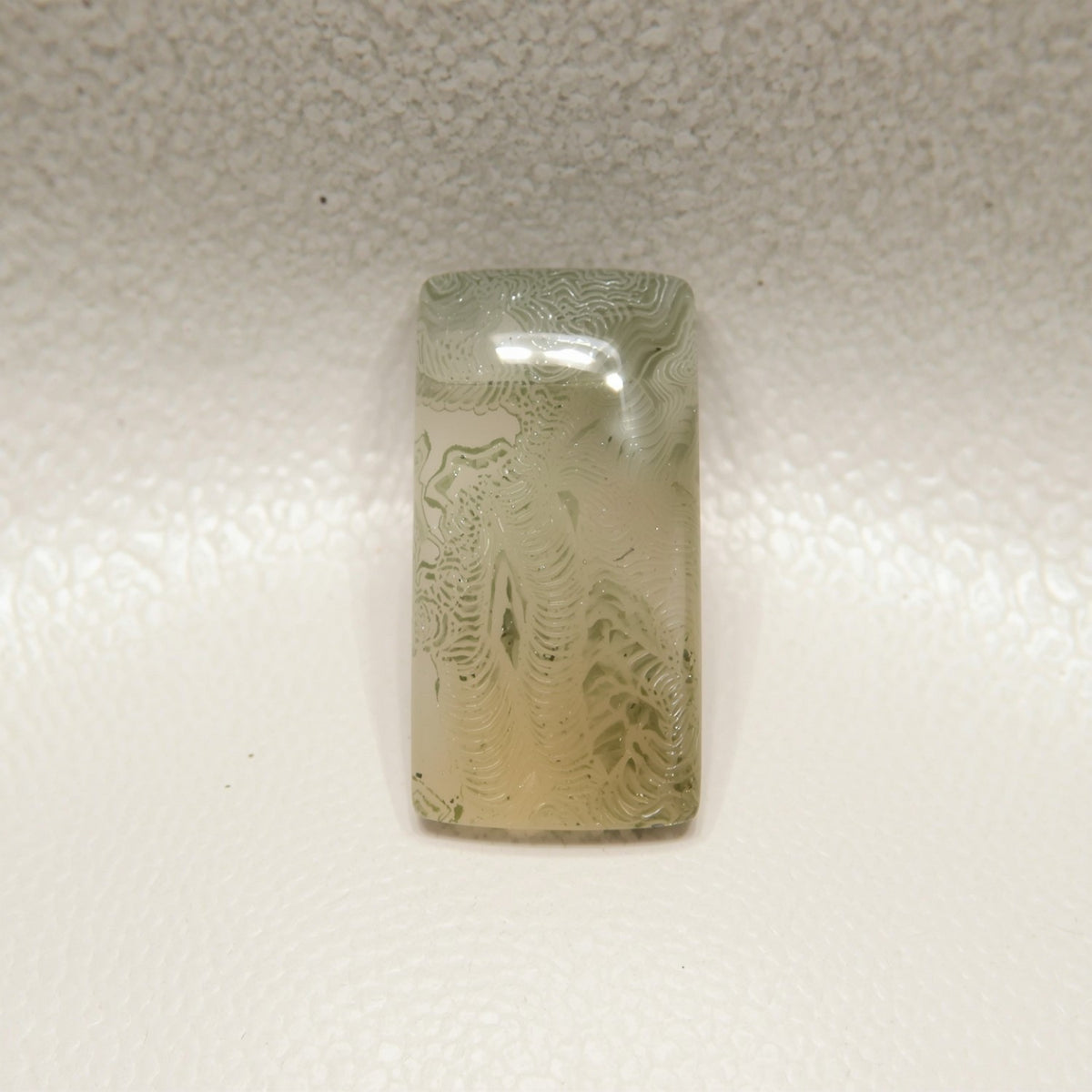 Moss Agate 1PC Small 5x10 MM Baguette Cabochon Green Shine semi Precious Loose Gemstones