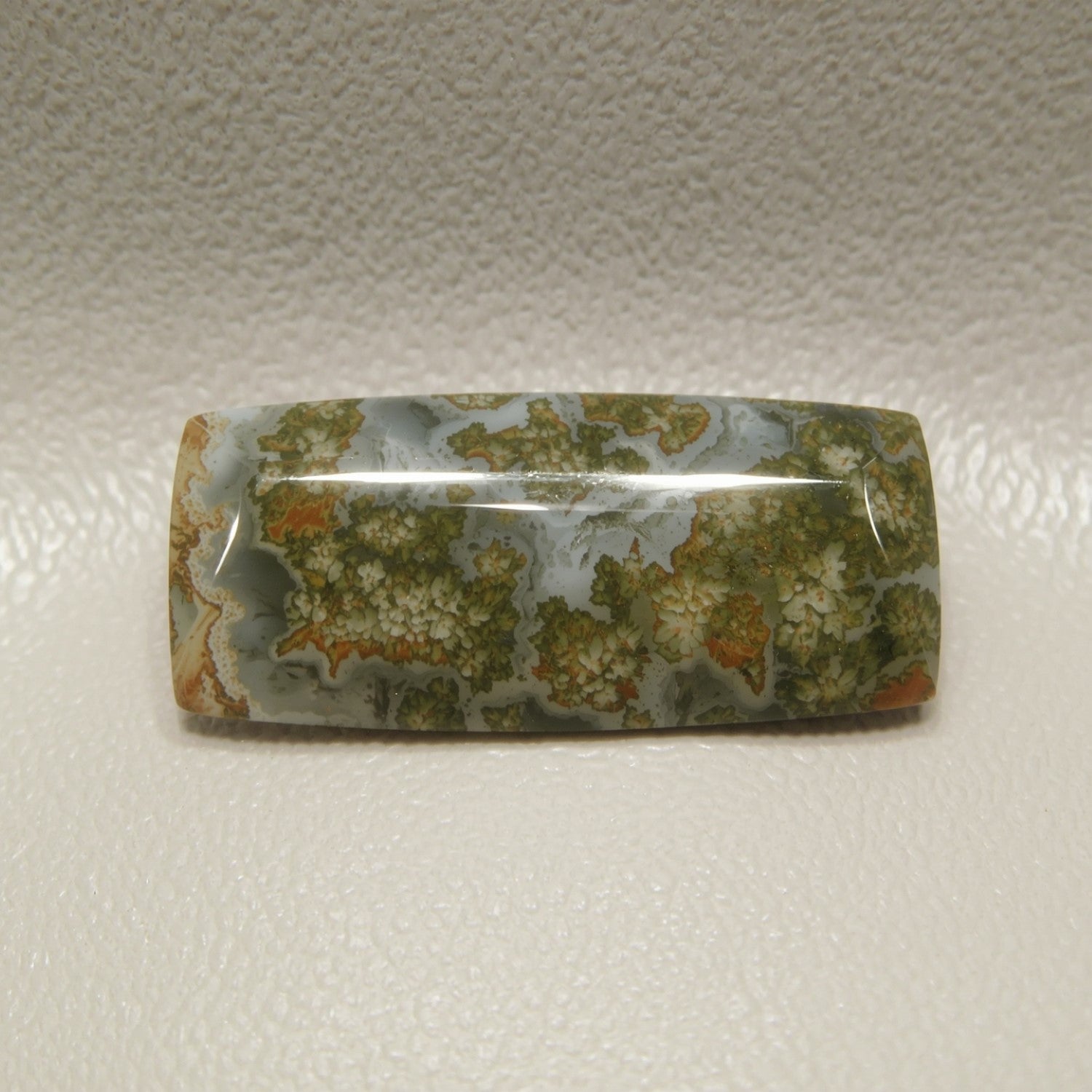 Moss Agate 1PC Small 5x10 MM Baguette Cabochon Green Shine semi Precious Loose Gemstones
