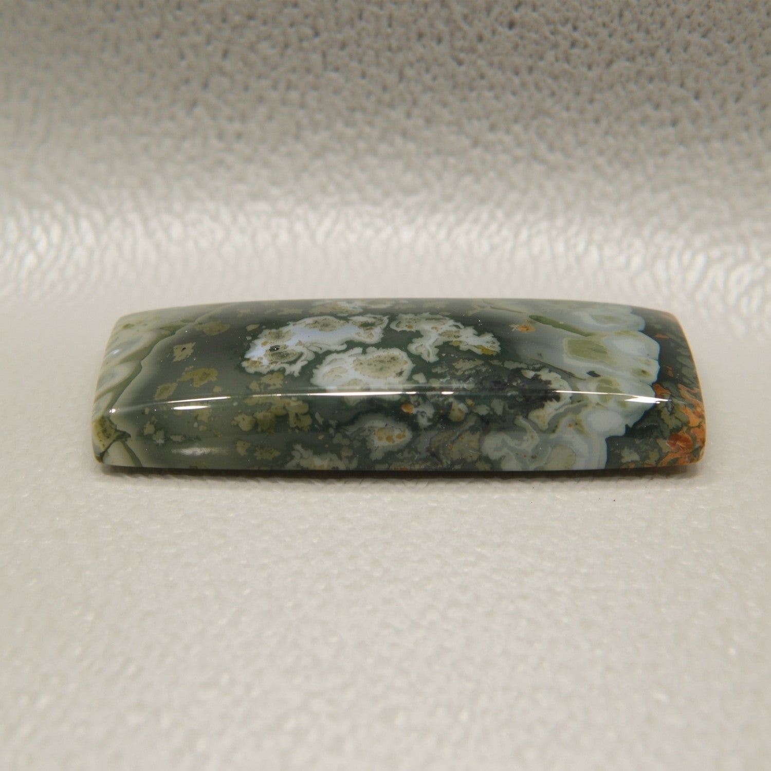 Moss Agate 1PC Small 6x12 MM Baguette Cabochon Green Fine semi Precious Semi Precious Gemstone