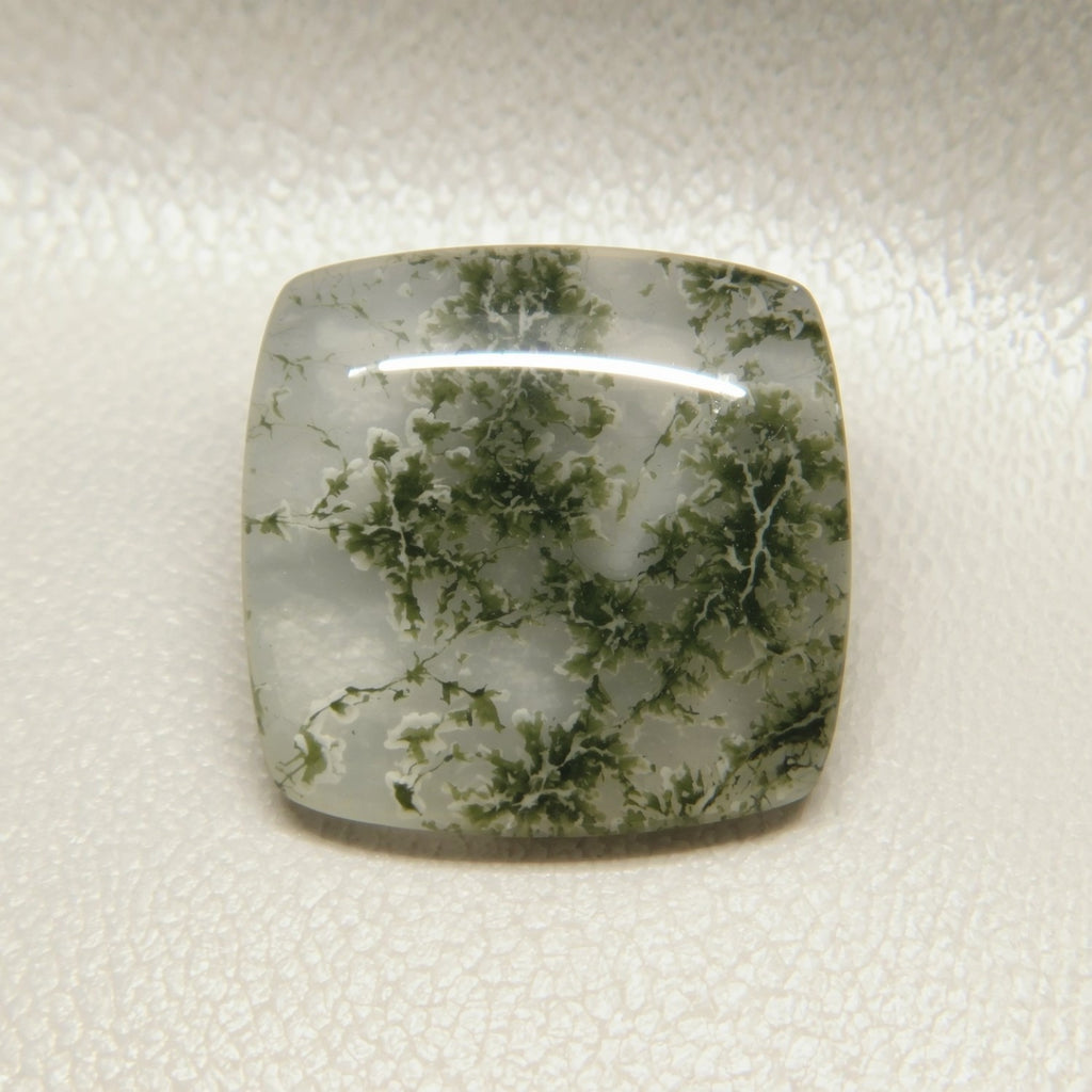 Moosachat 1 STK Groß 11x11 MM Kissen Cabochon Grün Reine Halbedelsteine Lose Edelsteine