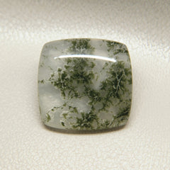 Moss Agate 1PC Large 11x11 MM Cushion Cabochon Green Pure semi Precious Loose Gems