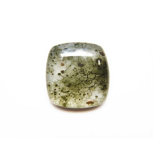 Moss Agate 10PC Tiny 4x4 MM Cushion Cabochon Green Lustrous semi Precious Gems