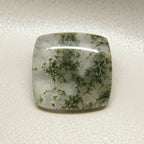Moss Agate 1PC Small 7x7 MM Cushion Cabochon Green High-Quality semi Precious Loose Gemstones
