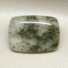 Moss Agate 1PC Large 10x12 MM Emerald Cabochon Green Sparkling semi Precious Gems