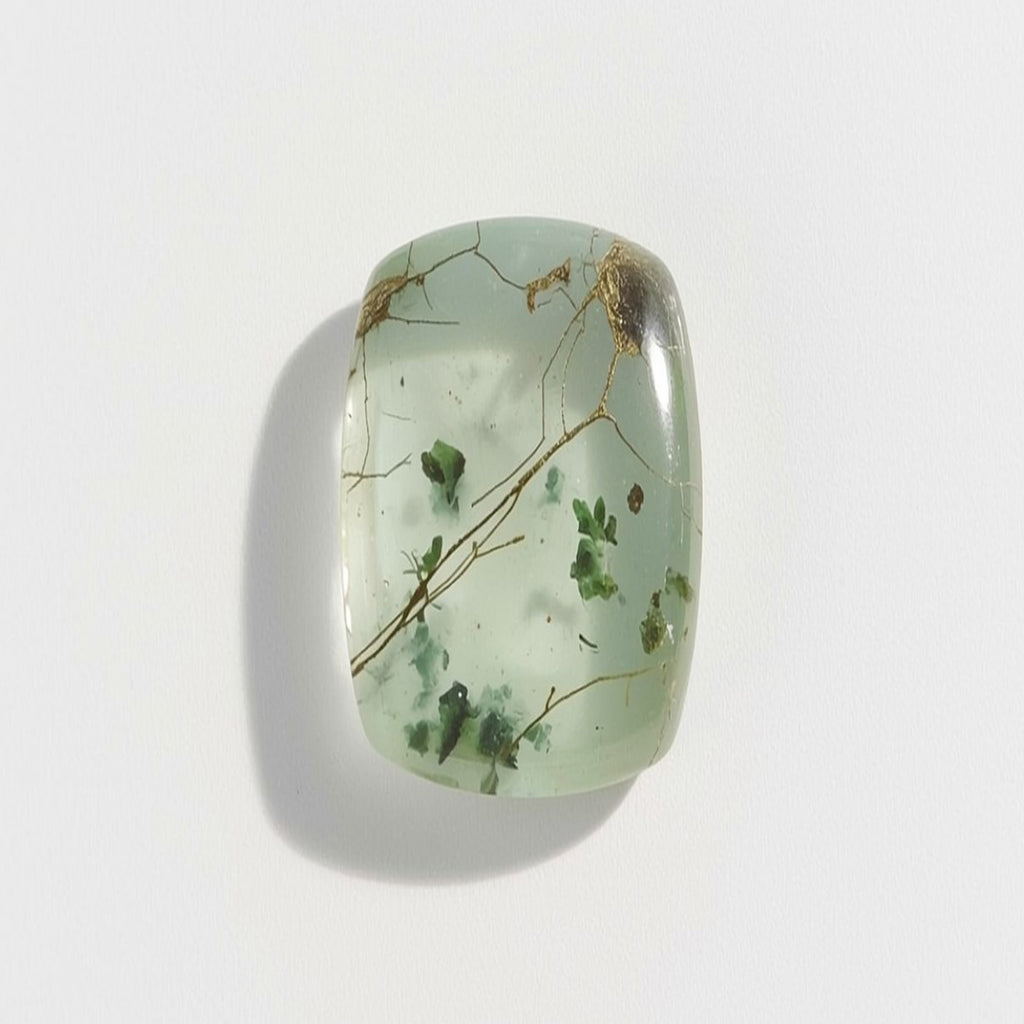 Moss Agate 10PC Tiny 3x5 MM Emerald Cabochon Green Lustrous semi Precious Loose Gemstone
