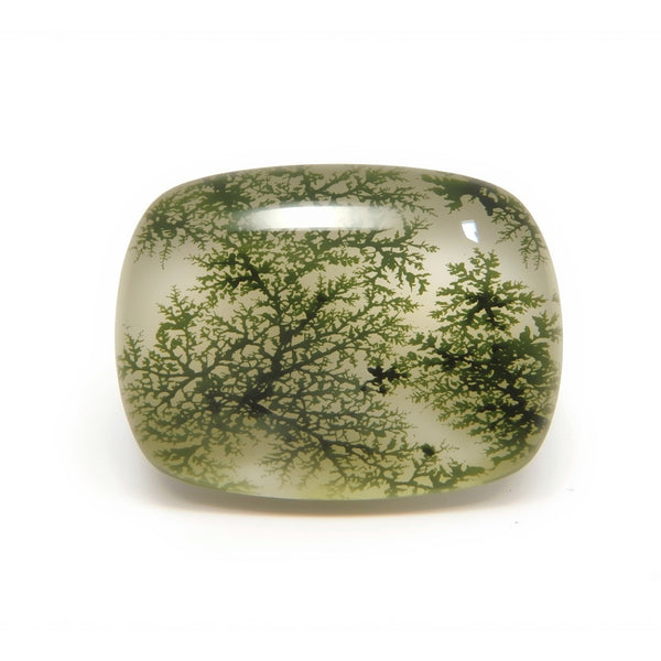 Moss Agate 10PC Tiny 4x6 MM Emerald Cabochon Green Shine semi Precious Loose Gemstones