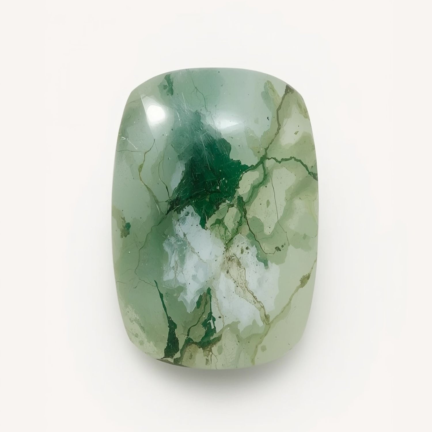 Moss Agate 1PC Small 6x8 MM Emerald Cabochon Green High-Quality semi Precious Precious Gemstone Image principale du produit