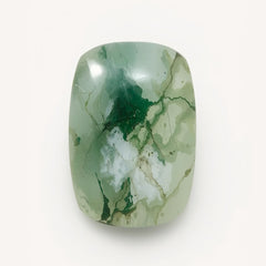 Moss Agate 1PC Small 6x8 MM Emerald Cabochon Green High-Quality semi Precious Precious Gemstone