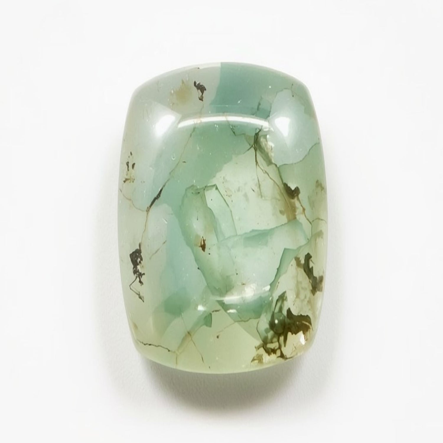 Moss Agate 1PC Small 6x9 MM Emerald Cabochon Green Natural semi Precious Gems Main image