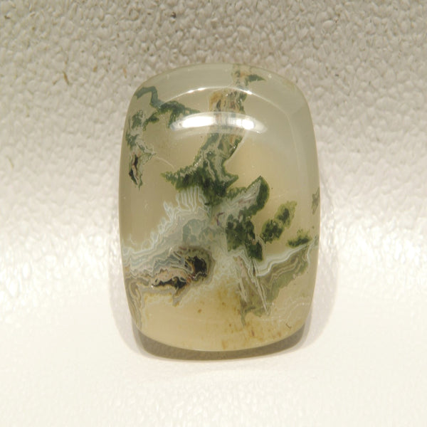 Moss Agate 1PC Small 6x9 MM Emerald Cabochon Green Natural semi Precious Gems