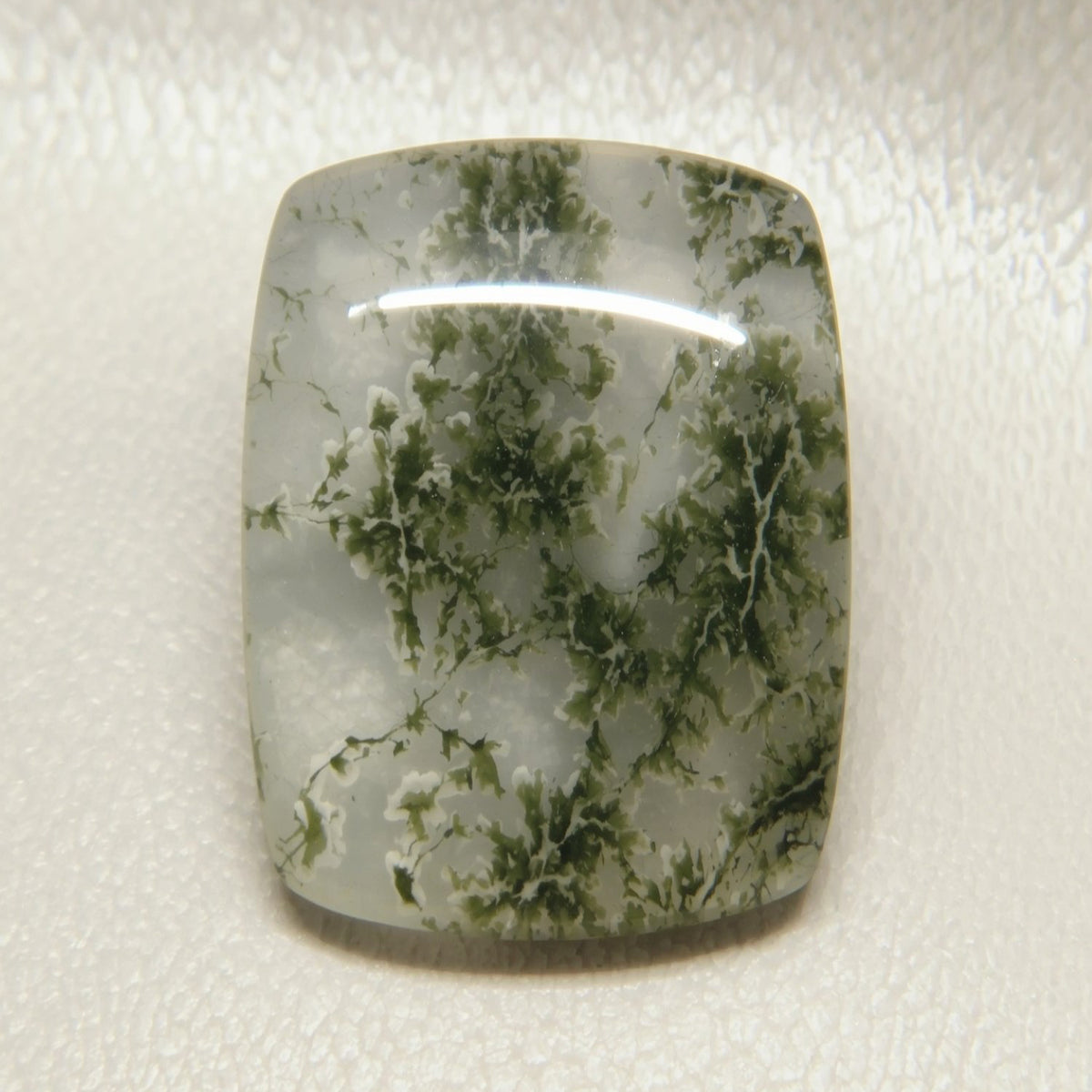 Moss Agate 1PC Medium 8x10 MM Emerald Cabochon Green Pure semi Precious Loose Gemstones