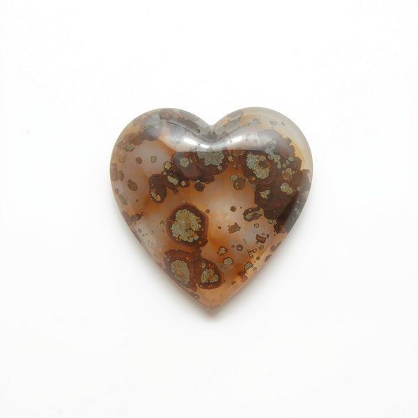 Moss Agate 10PC Tiny 5x5 MM Heart Cabochon Green Sparkling semi Precious Loose Gemstone